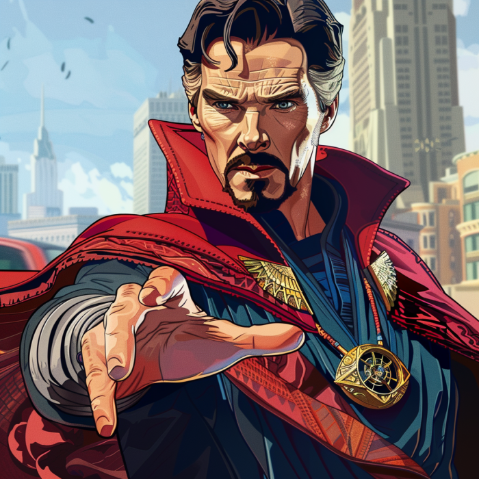 superhéroe a mitad del viaje gta doctor extraño