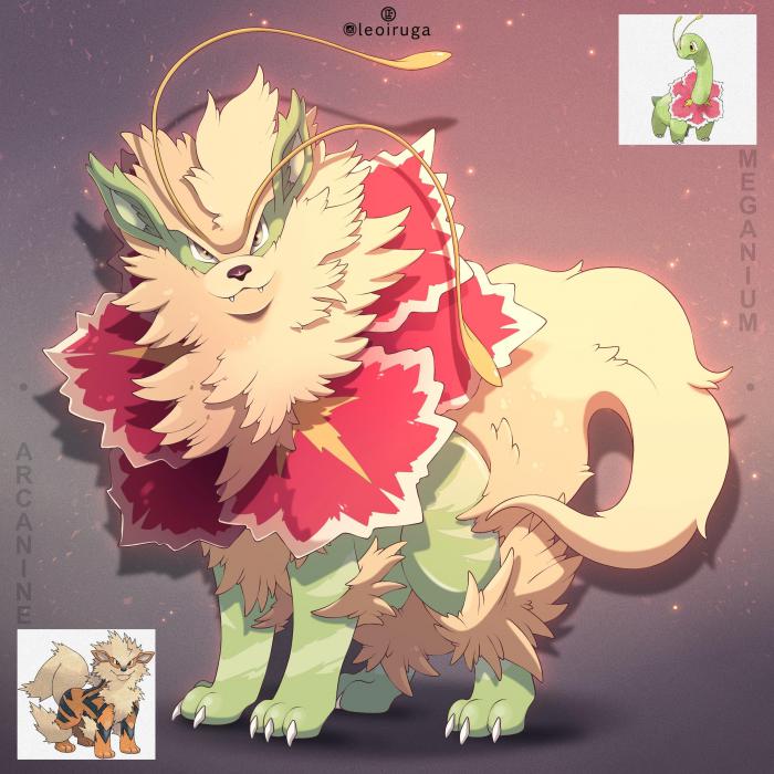 Fusión de Arcanine y Meganium
