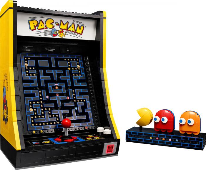 El kit LEGO Pac-Man con sus famosos personajes.