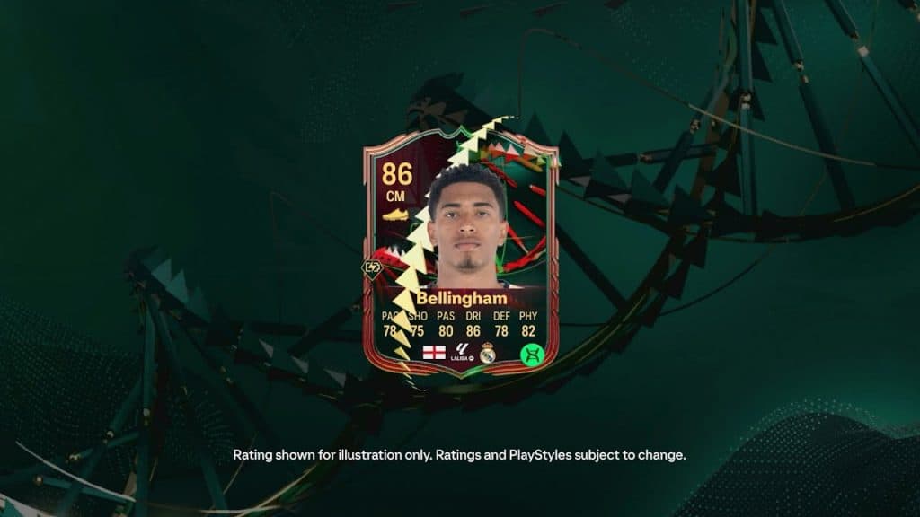 Carte Évolution cosmétique de Jude Bellingham dans EA FC 25