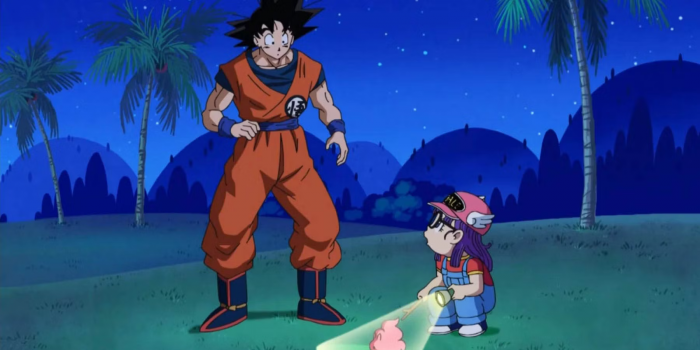Arale contra Goku