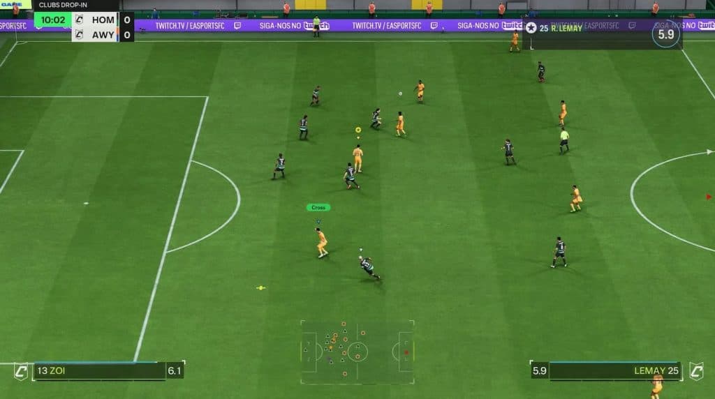Cámara Coop en un partido de Clubs de EA FC 25