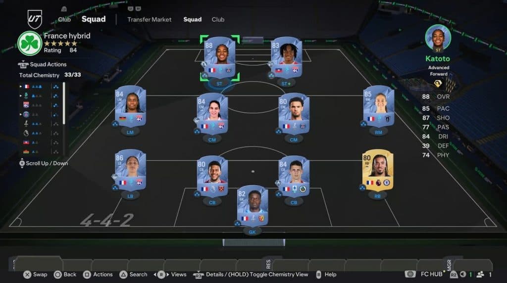 Equipo Ultimate Team a 50 000 créditos en EA FC 25