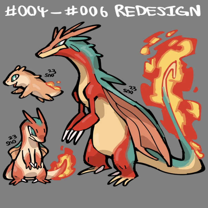 Pokémon: imagina sus versiones de los titulares de Rouge et Bleu, un resultado sublime 13 Nuevo diseño inicial