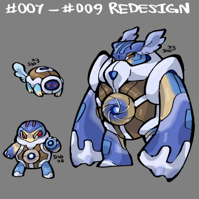 Pokémon: imagina sus versiones de los titulares de Rouge et Bleu, un resultado sublime 21 Nuevo diseño inicial