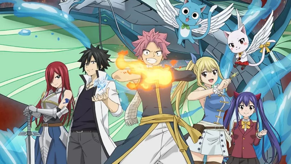 Los magos de Fairy Tail posando