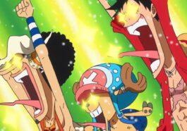 usopp, chopper et luffy ont des étoiles plein les yeux dans one piece