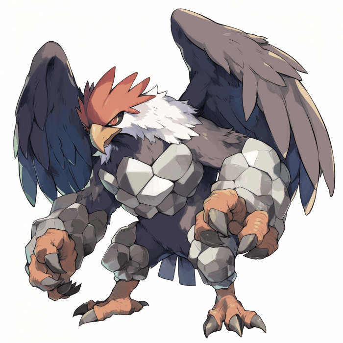 Terraroc - evolución de Gravowl - Pokémon tipo volador/roca