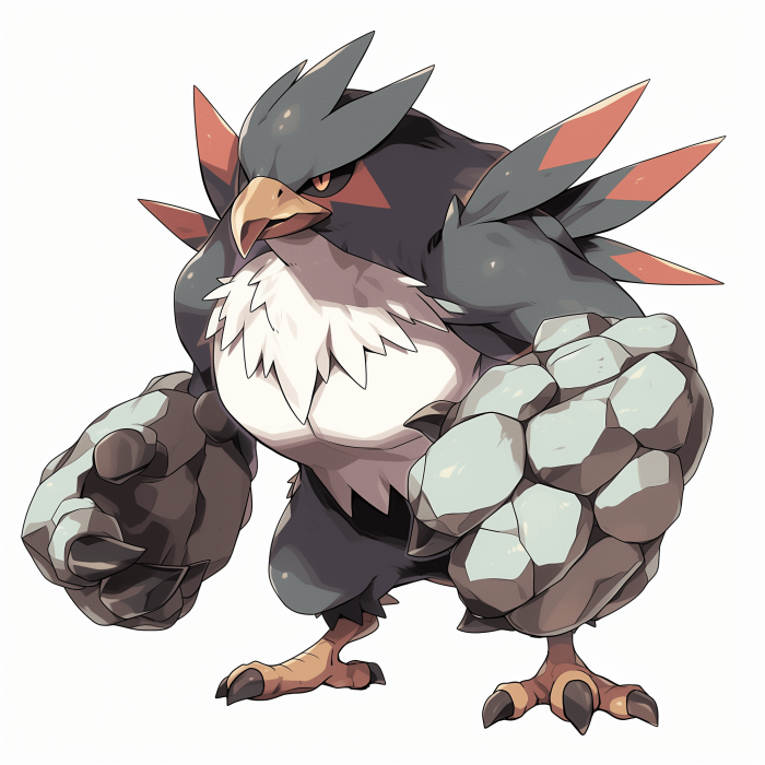 Gravowl - evolución de Pebblit - Pokémon tipo volador/roca