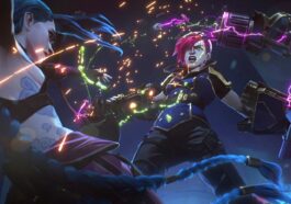 Vi en position de combat, maquillée en noir et blanc dans la saison 2 d