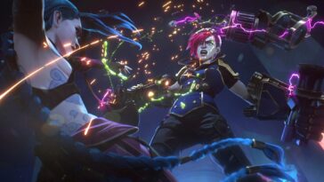 Vi en position de combat, maquillée en noir et blanc dans la saison 2 d