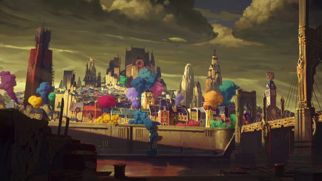 Piltover atacado por vapor de colores en la temporada 2 de Arcane