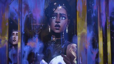 Vi en position de combat, maquillée en noir et blanc dans la saison 2 d