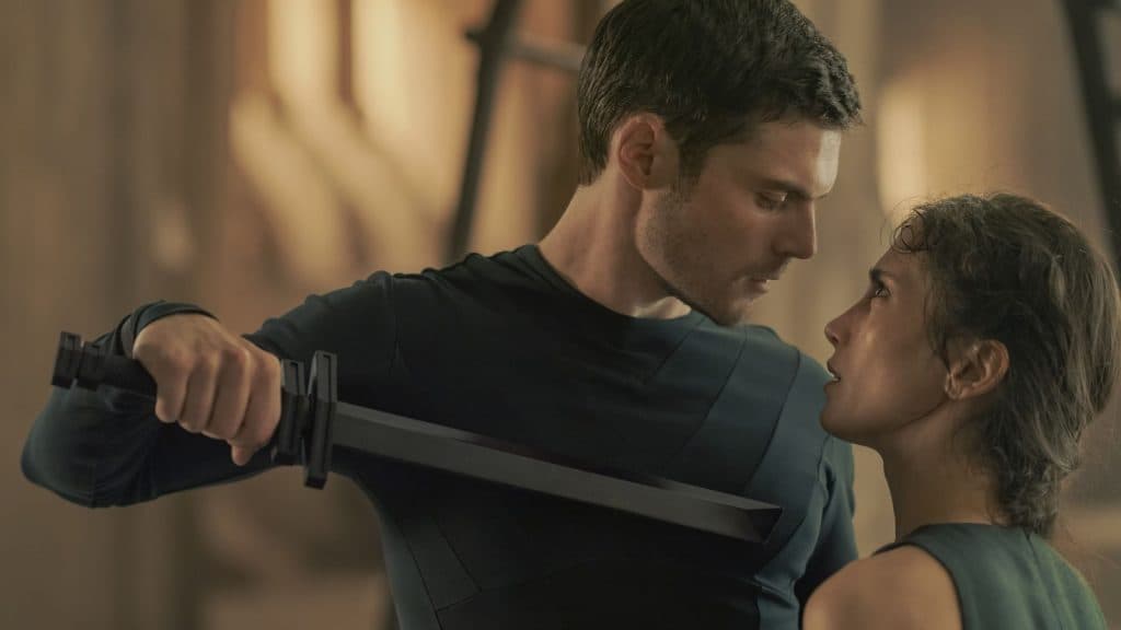 Keiran Atréides y la princesa Ynez en Dune Prophecy