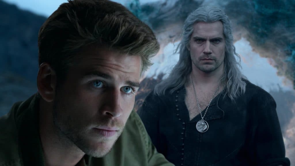 liam hemsworth dans hunger games et henry cavill alias geralt de riv dans the witcher sur netflix