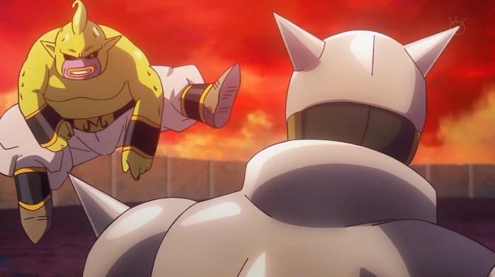 Majin Duu en una pelea de prueba