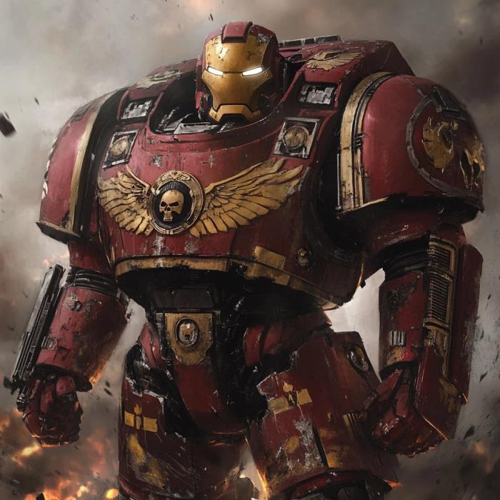 Hulk, Thor, Iron man: 6 Vengadores, estilo Warhammer 40K 3 hombre de hierro