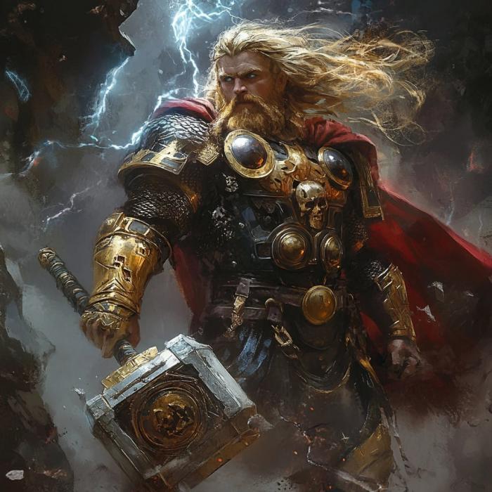 Hulk, Thor, Iron man: 6 Vengadores, estilo Warhammer 40K 5 Thor