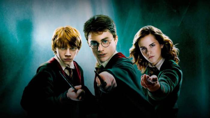 Ron, Harry y Hermione en las películas de Harry Potter