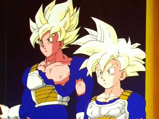 Goku y Gohan en Super Saiyan Full Power