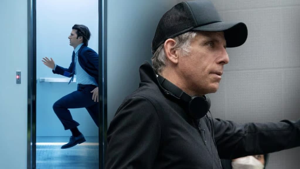 Mark (Adam Scott) en Severance junto a Ben Stiller