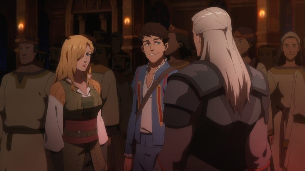 Essi, Jaskier y Geralt en The Witcher Las sirenas de las profundidades