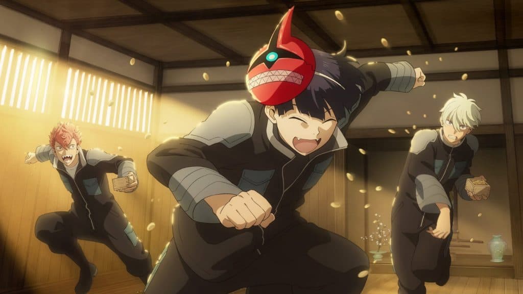 Soshiro Hoshina lleva la máscara de un kaiju especial en Kaiju No. 8