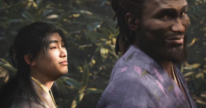 Yasuke y una persona no binaria