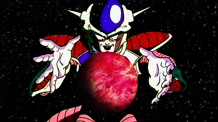 Dragon Ball Frieza destruye el planeta Vegeta