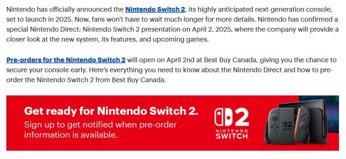Precomanes Nintendo Switch 2 Best Buy
