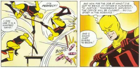 Un traje amarillo y negro