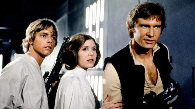 Foto Mark Hamill, Harrison Ford, Carrie Fisher