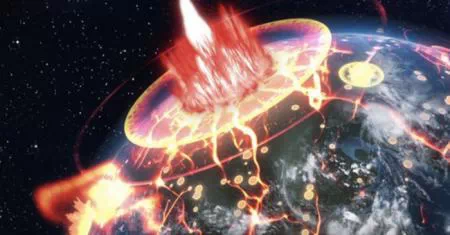 Congelador destruyendo la tierra